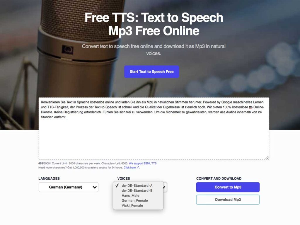 Free TTS Text to Speech Free Online MP3