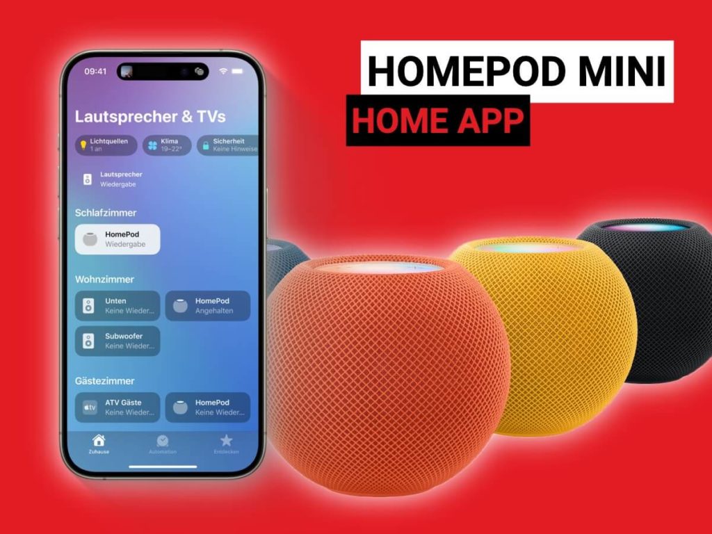 Homekit ist die Home App Steuerzentrale für den Homepod mini