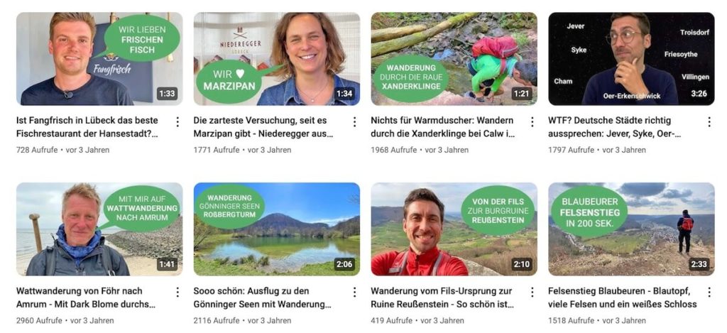 Long Form Video Feed bei YouTube