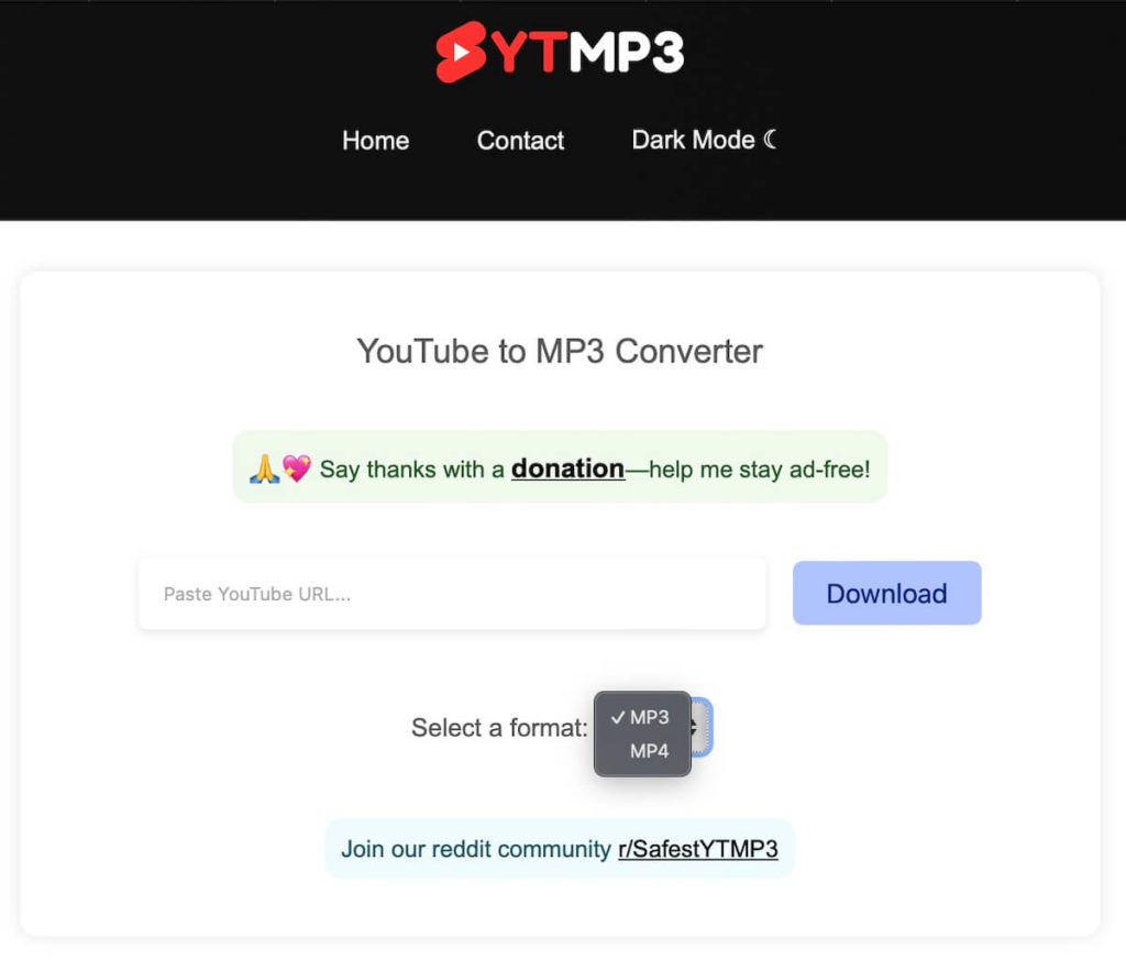 YTMP3 ist ein YouTube Online MP3 Converter mit Reddit Community